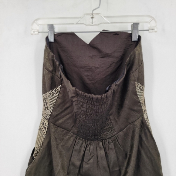 Ecote Urban Outfitters UO Black Boho Dress Womens Medium Iridescent Bohemian - Picture 14 of 16